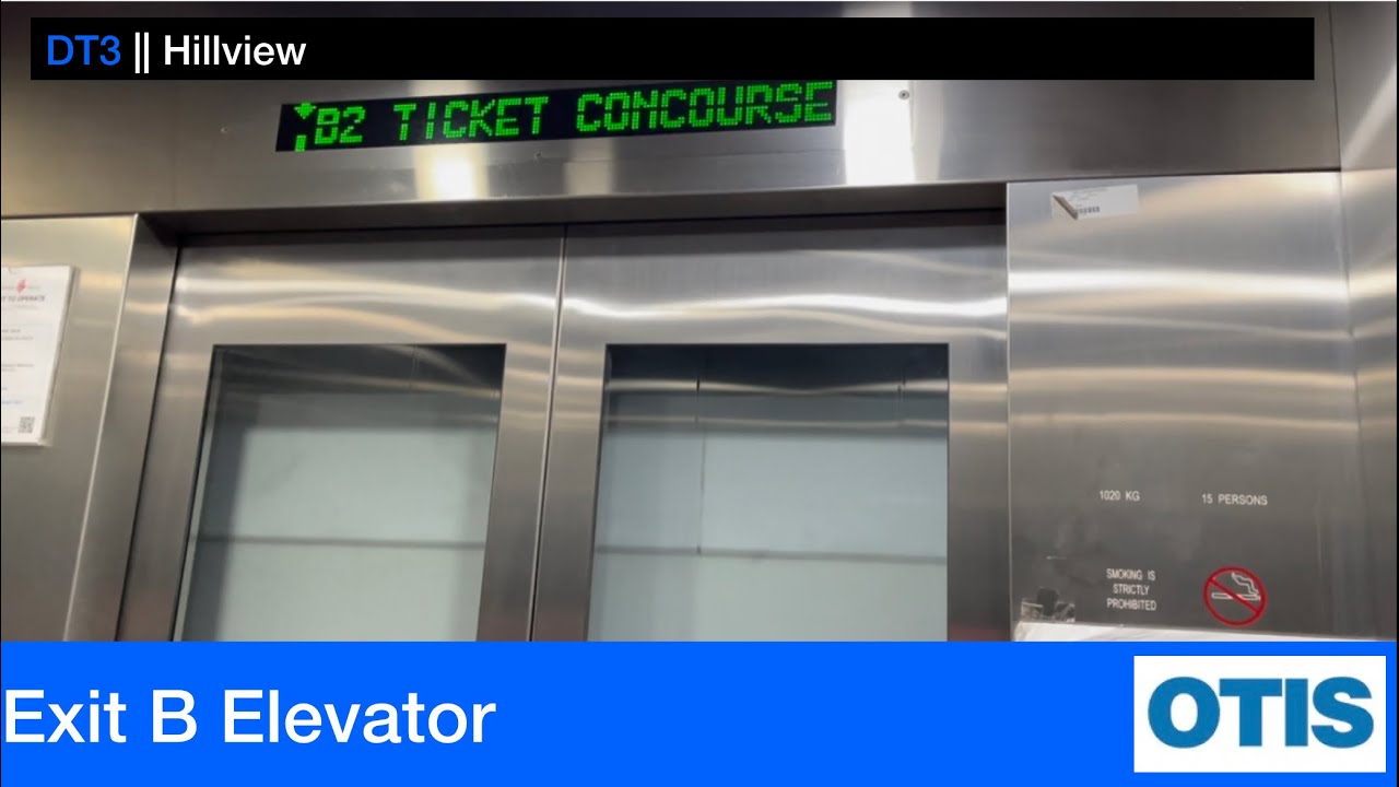 Hillview MRT Station || Otis Elevator (Exit B) - YouTube