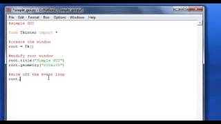 Basic Python Tutorial 34 Creating a Graphical User Interface GUI Copy