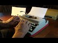 1971 Royal Mercury ultraportable typewriter at work