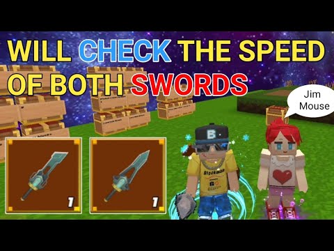 Blockman Go Bedwars Will Check The Speed Of Both Swords Youtube