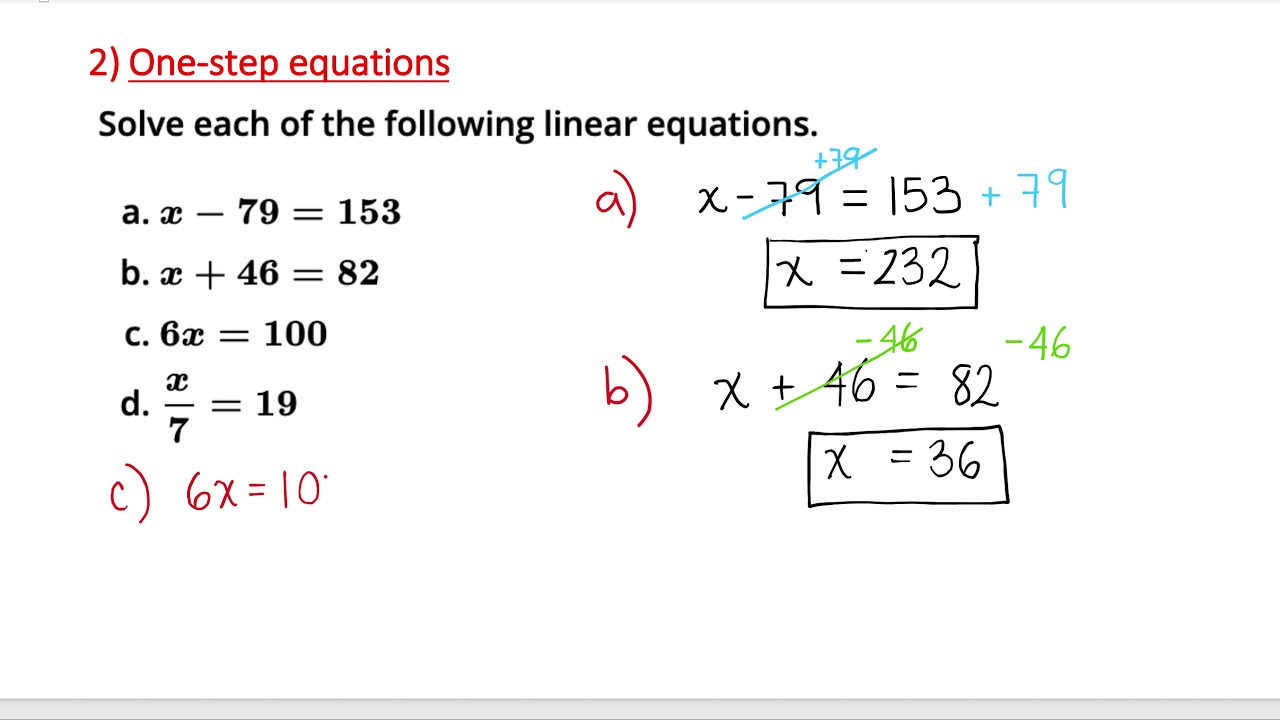 Linear Equation Problem Solving Linear Equation Problem Solving