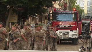 Morning scene in Beirut after Israeli strike kills Hezbollah commander