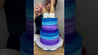 Having fun, creating this cute, Stitch cake!