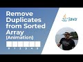 Remove Duplicates from Sorted Array | Leetcode 26 | Animation | Coding Interview Problem