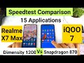 Realme X7 Max vs iQOO 7  Speedtest comparison which is faster[ Monster vs Beast ]🔥🔥🔥