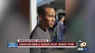 Suspect uses chair to shatter display case at Zales