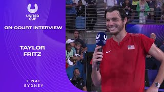 Taylor Fritz On-Court Interview | United Cup 2023 Final
