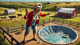 Entitled Karen Built a POOL on My Farm Without Permission—Then Called the Cops When I Drained It!