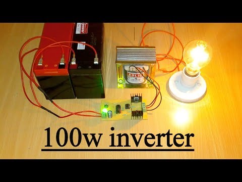 12V to 220V inverter at home.... ( 100w ) 12V to 220V inverter at home.... ( 100w )