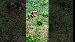 Saptshringi Ghat Accident 😭 😭 MSRTC BUS #msrtc #bus #msrtcbus Vani Gad Accident