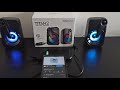 rgb speakers sonic gear titan 2 2.0 speaker with rgb 7 colour lighting fx effects