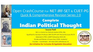 Complete Indian Political Thought | 21 Thinkers in 40 Minutes | CUET PG & NET JRF SET