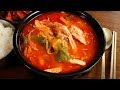 Spicy chicken & vegetable soup (Dakgaejang: 닭개장)