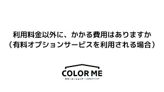 利用料金以外に、かかる費用はありますか（有料オプションサービスを利用される場合）