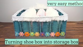HOW TO REUSE SHOE BOX AT HOME|BEST OUT OF WASTE|Handmade cardboard box ideas
