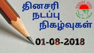 Daily Current Affairs in Tamil - 1st August 2018 | TNPSC GROUP 2