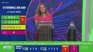 Evening SC winning lottery numbers for April 21, 2026