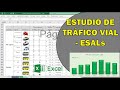 Estudio de Tráfico vial - IMDa - Ejes equivalentes ESALs (plantilla excel profesional)