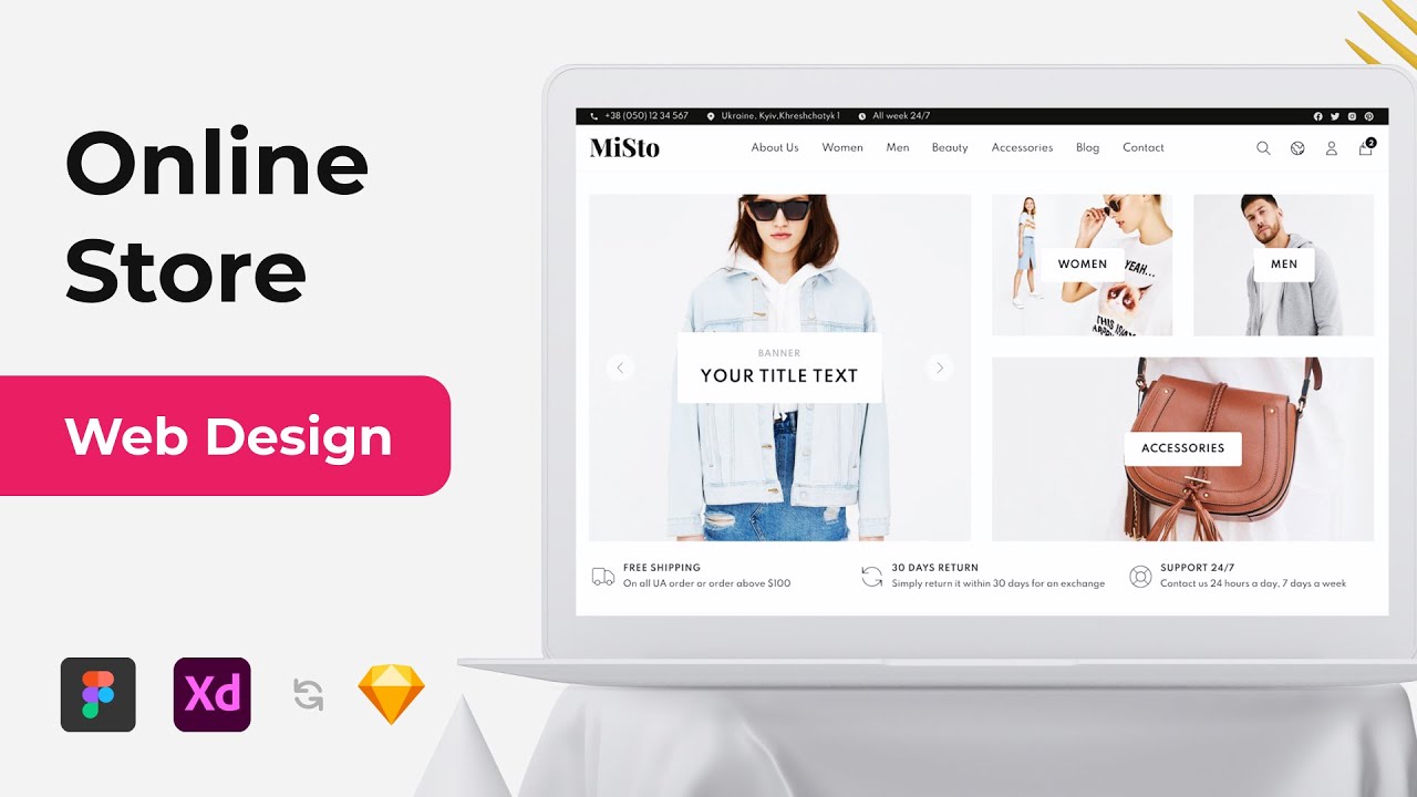 E-Commerce Web Design (UI\UX): Speed Art Design Tutorial With Figma ...