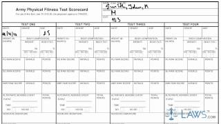 Learn How to Fill the DA form 705 Army Physical Fitness Test Scorecard