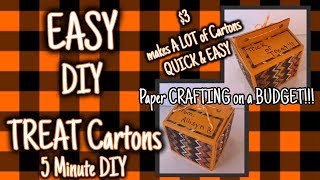 EASY DIY TREAT Carton's | $3 makes A LOT | Paper CRAFTING on a BUDGET