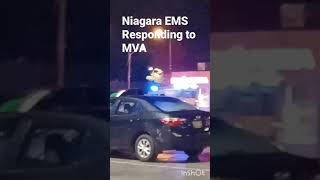 Niagara Region EMS Responding to MVA.