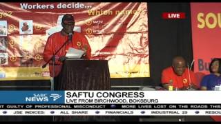 Zwelinzima Vavi addresses the SAFTU congress