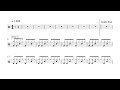 Linkin Park - In the End (Easy Level) Drum Score ♩ = 105 bpm