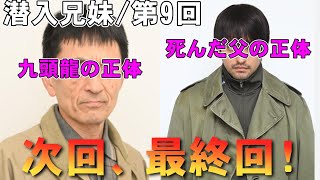 【潜入兄妹/第9話】九頭龍の正体は誰？次回最終回【考察 ドラマ 竜星涼 八木莉可子 黒谷友香 白石聖 吹越満 入山杏奈 長尾純子及川光博 神尾佑 新空港占拠 大病院占拠 視聴率 ドラマ 日テレ】