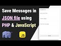 How to Save Form Data in a JSON File Using PHP | Store Messages in JSON File with PHP