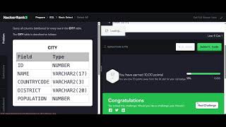 Hackerrank SQL Problem 1: Select all rows from table