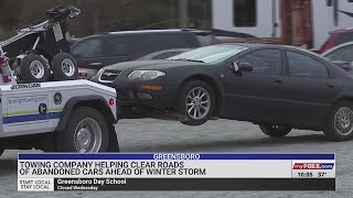 Greensboro towing company helps get abandoned cars off roads ahead of winter storm