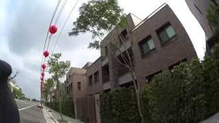 SONY FDR-X1000V test 07 台南田雅內禾雅內 4K (Fixed on shoulder,Wind off)ride in Taiwan Tainan street