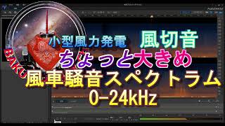 小型風力発電機: 風切音(ちょっと大きめ)　風車騒音 音成分