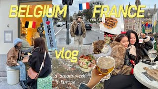 【ベルギー,フランスVlog】泣いて笑って食べて国跨いで女3人の忙しないヨーロッパ旅行が最高すぎ🇧🇪🇫🇷グルメ/カフェ/街散策/世界遺産  ✍🏻ヨーロッパ旅行記#2