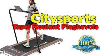 CITYSPORTS Tapis roulant Pieghevole Fitness da Ufficio casa Tapis roulant Elettrico