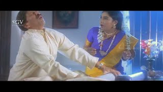 Shruthi Tries To Kill Vishnuvardhan In First Night | Soorappa Kannada Movie Scene