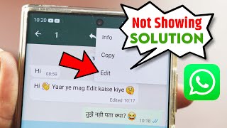 WhatsApp Edit Message Not Showing | WhatsApp Edited Message Kya Hai | WhatsApp Edit Message Features