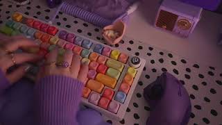 1 Hour Keyboard Cozy ASMR with the gummy keycaps on the Leobog Hi75 Mechanical Keyboard