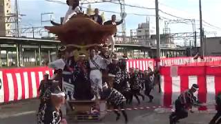 令和元年 春木地区だんじり祭り 9月14日午後曳行 各町やりまわし ラパーク前