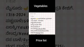 Mysore apmc price list #vegetables #farming #agruculture #mysuru #mandya