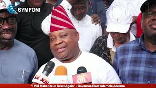 Hear Ademola Adeleke's First Speech After Becoming Governor-Elect of Osun State