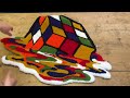 asmr rug tufting rubik s cube rug start to finish