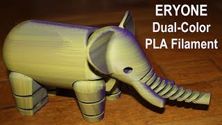 3D Printed Articulated Elephant Dual Colour PLA Filament Review