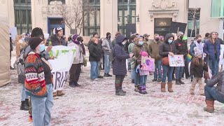 Group rallies in Portland against some of Trump's recent executive orders