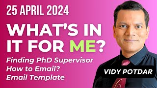 Finding PhD Supervisor | How to Email | PhD supervisor | Email Template