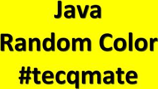 ⚡ Java Program 🔥 Random Colors #tecqmate