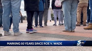 Oklahomans gather for abortion rally on 50th anniversary of Roe v. Wade