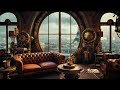 rainy steampunk oasis with hip hop lo fi beats