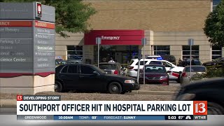 Southport officer recovering after being hit by car